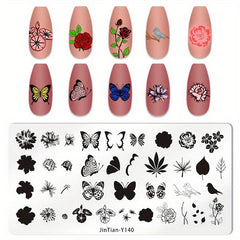 Stainless Steel Nail Stamping Plates Image Stamp Template Tool