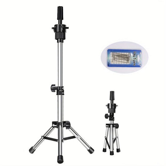 Adjustable Mini Mannequin Head Stand Clamp for Wigs & Hair Training