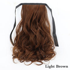 Brown Heat Resistant Synthetic Hair Ponytail Extensions Drawstring Ponytail 12