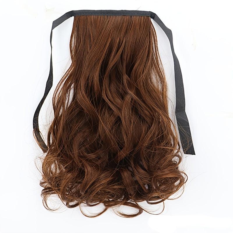 Brown Heat Resistant Synthetic Hair Ponytail Extensions Drawstring Ponytail 12