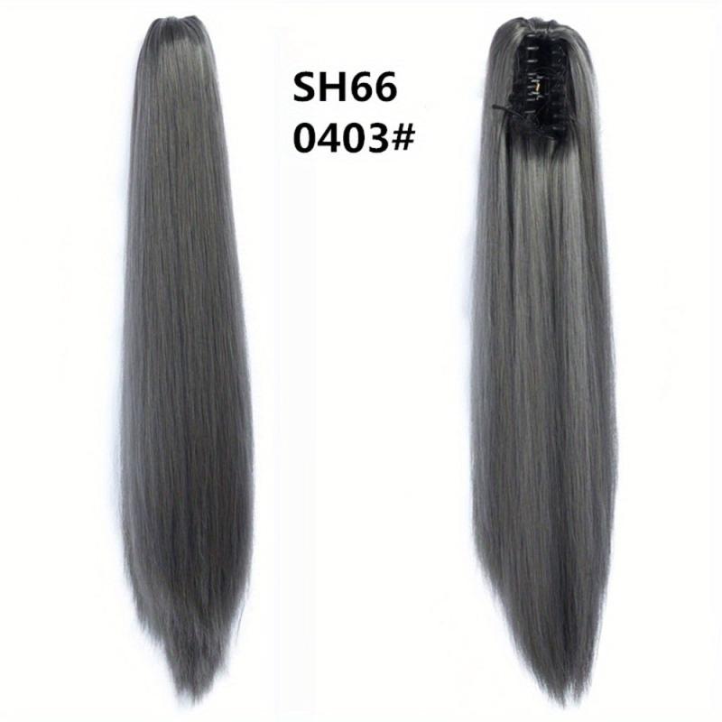 Long Straight Ponytail Hair Extensions 55-88cm Claw Clip Hairpieces