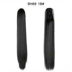 Long Straight Ponytail Hair Extensions 55-88cm Claw Clip Hairpieces