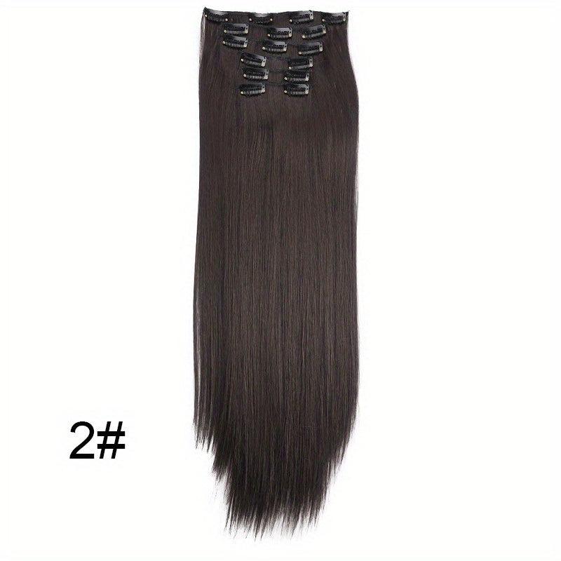 Straight Hair Extensions Invisible Heat Resistant Hairpieces for Women