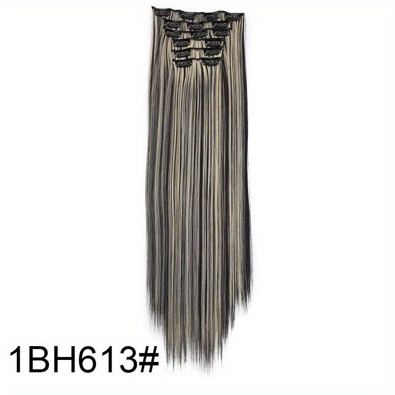 Straight Hair Extensions Invisible Heat Resistant Hairpieces for Women