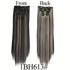 Straight Hair Extensions Invisible Heat Resistant Hairpieces for Women