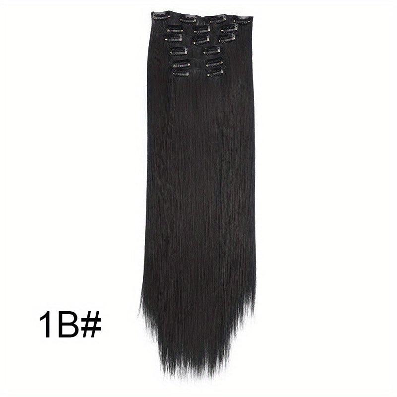 Straight Hair Extensions Invisible Heat Resistant Hairpieces for Women