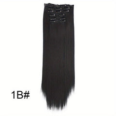 Straight Hair Extensions Invisible Heat Resistant Hairpieces for Women