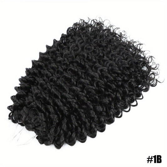 Blonde Afro Curly Crochet Hair Extensions Synthetic Braiding Hair 35-88 cm