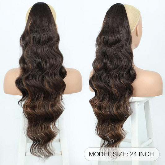Long Wavy Drawstring Ponytail Extension For Women