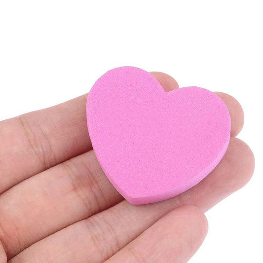 10 Pcs Mini Heart Shape Nail File - Two-sided Nail Art Tools