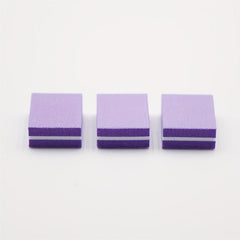 3pcs Mini Small Sponge File Blocks Pink Purple Nail Polishing Rubbing Strip