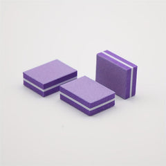 3pcs Mini Small Sponge File Blocks Pink Purple Nail Polishing Rubbing Strip