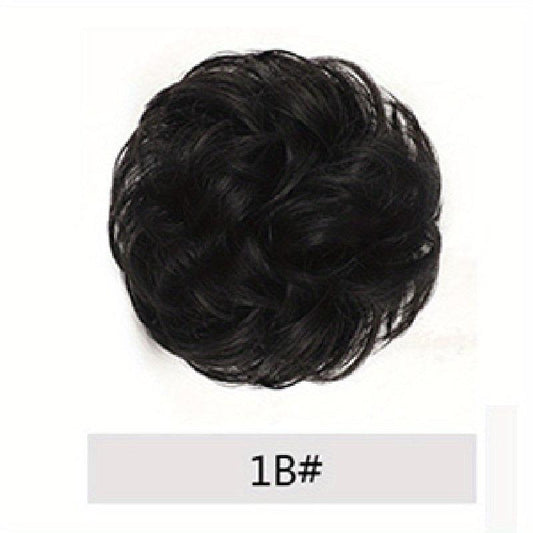 Messy Hair Bun Hair Scrunchies Extension Curly Wavy Chignon For Women