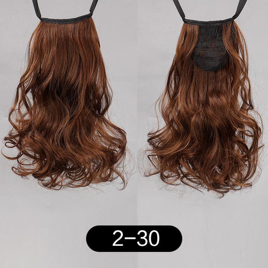 Short Curly Ponytail Hairpiece Heat Resistant Synthetic Drawstring