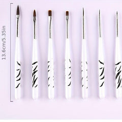 Manicure Polish Brush Gel Nail Art Set - 8Pcs For Salon DIY