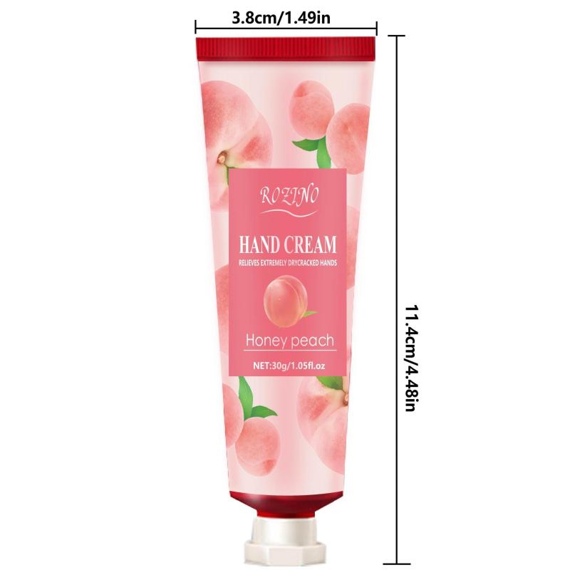 5 Pcs Honey Peach Hand Cream for Dry Skin - Deeply Moisturizing Hand Lotion