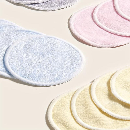 16pcs Bamboo Fiber Makeup Remover Pads Reusable with Laundry Bag