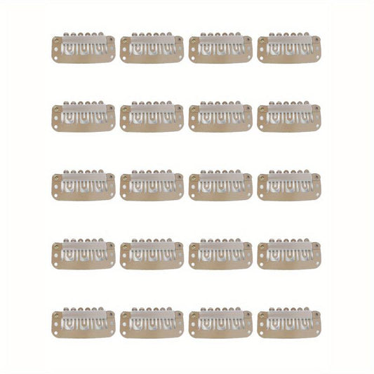 20pcs U Shaped Metal Clips Soft Rubber 5 Colors