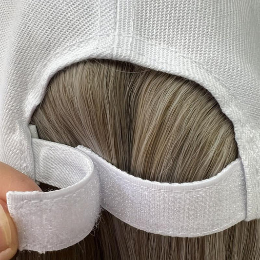 Short Straight Bob Wigs With Baseball Cap Adjustable Hat Wigs