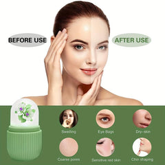 Ice Face Roller and Silicone Cube Set for Facial Massage