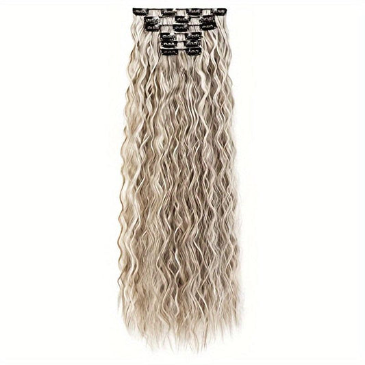 6pcs Curly Wavy Hair Extensions 60-96cm Long