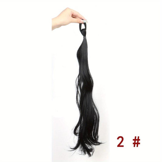 Braided Curly Ponytail Hair Extension with Elastic Band