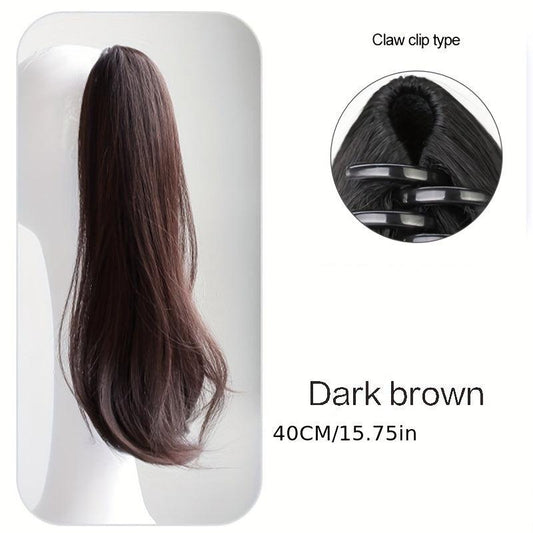8cm Straight Claw Clip Ponytail Hair Extension Synthetic Hairpiece