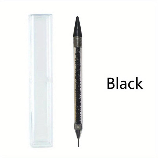 Dual Ended Nail Rhinestone Picker Dotting Tool Acrylic Handle Manicure