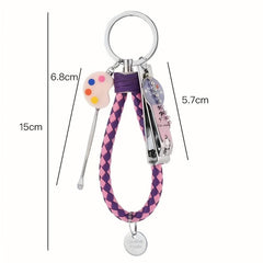 Stainless Steel Nail Clipper Keychain Set with Ear Pick