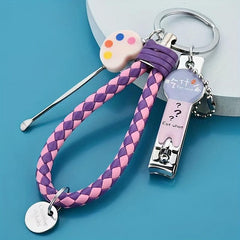 Stainless Steel Nail Clipper Keychain Set with Ear Pick