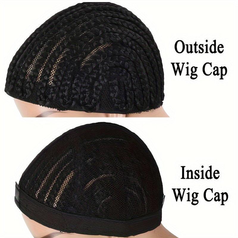 Women's Adjustable Crochet Braided Wig Cap for Making Wigs Braiding & Weaving