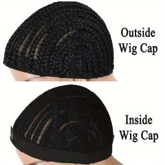 Women's Adjustable Crochet Braided Wig Cap for Making Wigs Braiding & Weaving