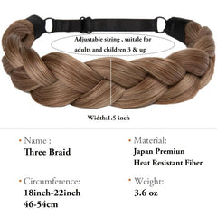 Adjustable Braided Headband High Temperature Headwear