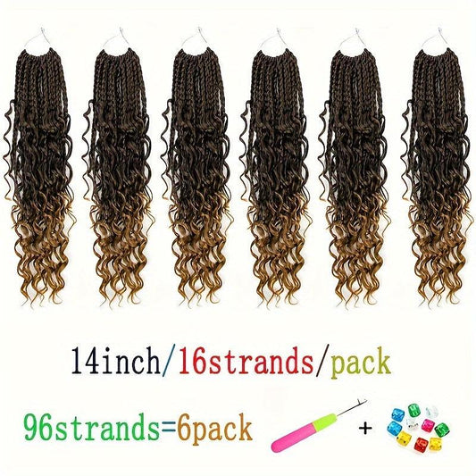 6 Packs Crochet Box Braids Extensions Boho Box Braids Crochet Braids Hair