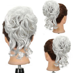 Synthetic Curly Wavy Messy Bun Hair Piece Scrunchies Updo Extensions