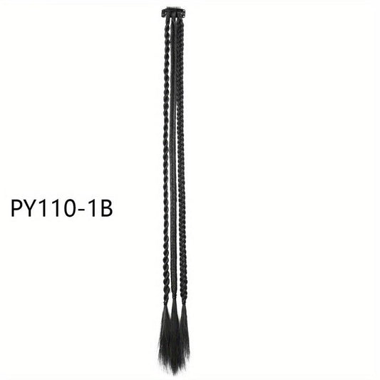 Braid Clip In Hair Extensions Long Ponytail Hairpieces