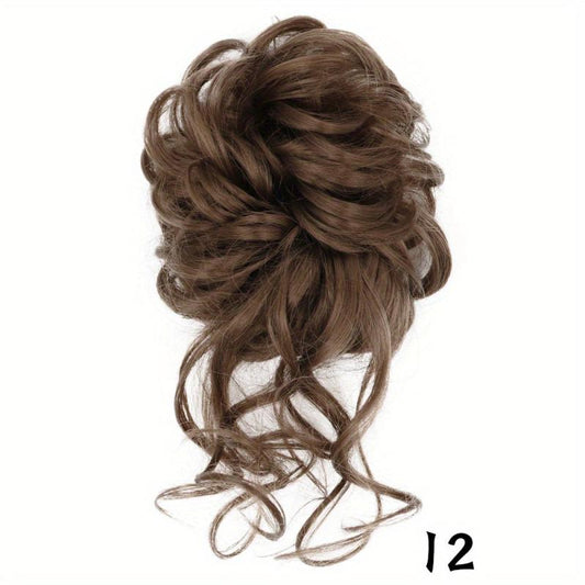 Messy Hair Bun Hairpiece Curly Updo Scrunchies Chignon Hairpieces