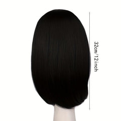 Short Pink Bob Wig Synthetic With Bangs