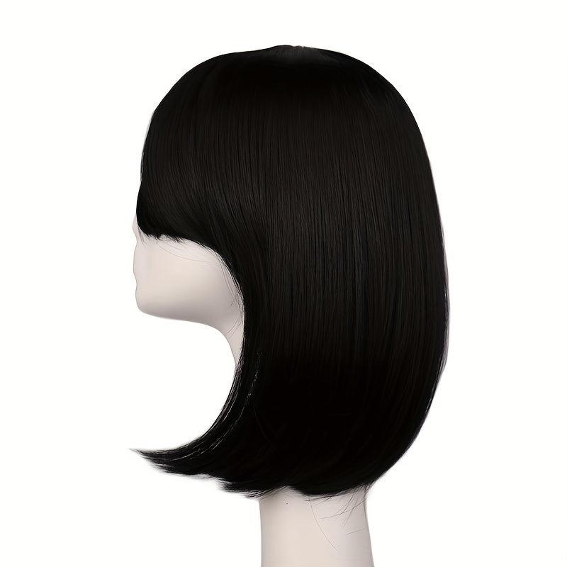 Short Pink Bob Wig Synthetic With Bangs