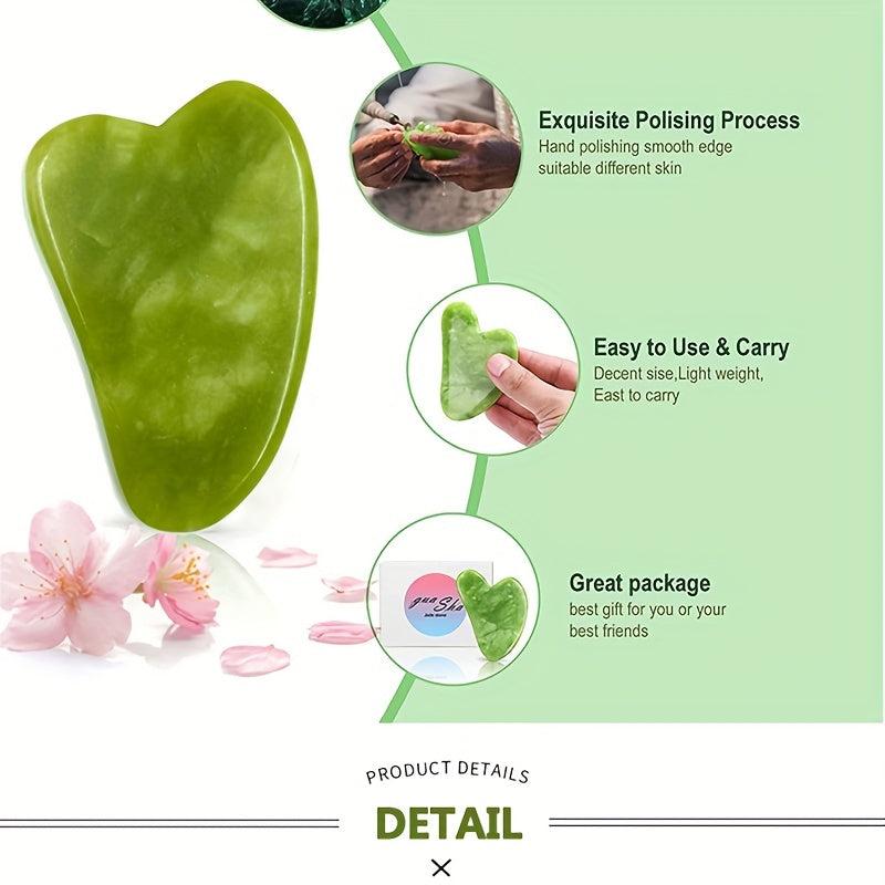 Jade Gua Sha Tool for Self Care - Facial and Body Massage