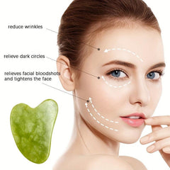 Jade Gua Sha Tool for Self Care - Facial and Body Massage