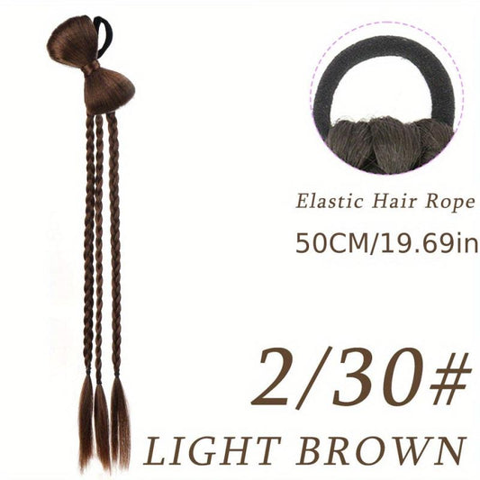 Synthetic Long Ponytail Extensions Box Braids Wrap Around Chignon Tail