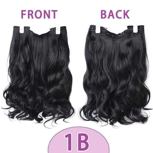 40 Fish Line Hair 6 Clips Hair Extensions Body Wavy Invisible Wire Hairpieces