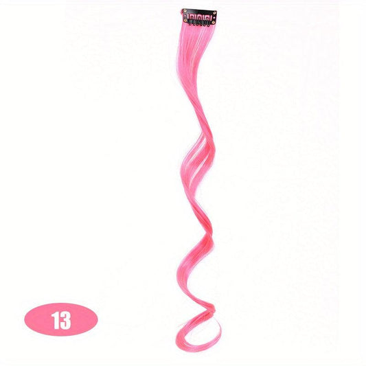 Curly Wavy Hair Extensions 50 8 Cm Colorful Hair Pieces Y2K Party