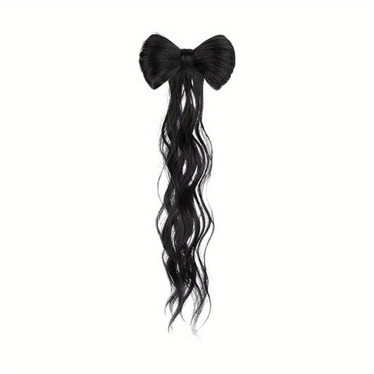 Bowknot Hair Bun Claw Hair Bun Clip In Hair Extensions