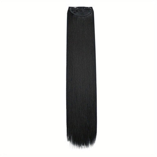 Long Straight Hair Extension Natural Looking Synthetic Clip In Hair