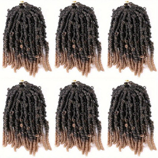 Butterfly Locks Braids Hair Pieces Synthetic Crochet Hair Extensions
