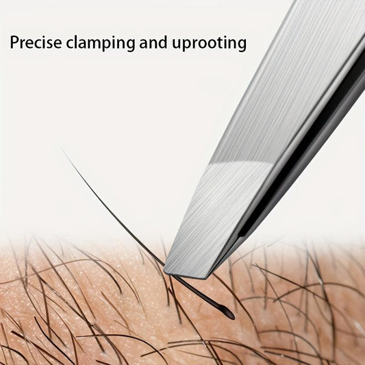 4pcs Professional Tweezers Set for Eyebrows Precision Facial Hair Removal