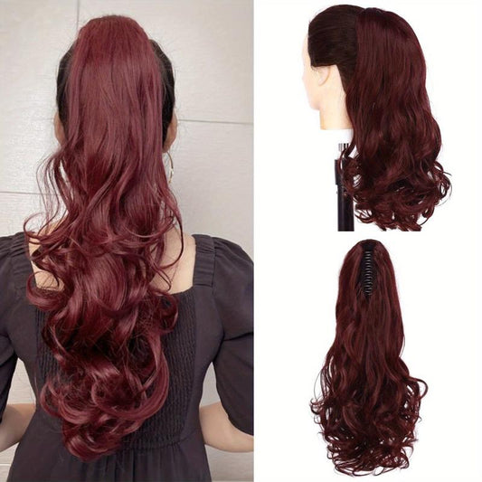 Long Wavy Ponytail Hair Extension Drawstring Synthetic Hair for Women
