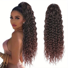 Curly Wave Ponytail Extension 60-96 cm Drawstring Natural Wave Shaped Wig